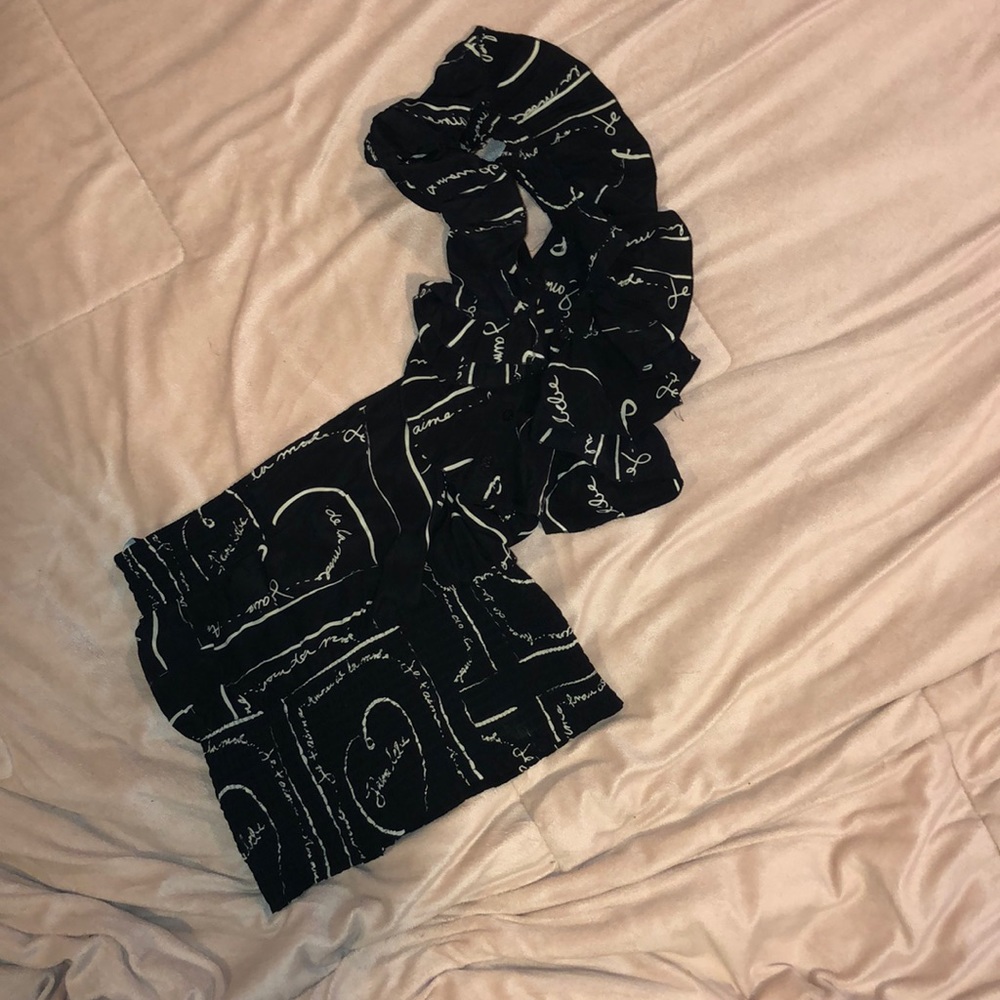 Black one shoulder top
